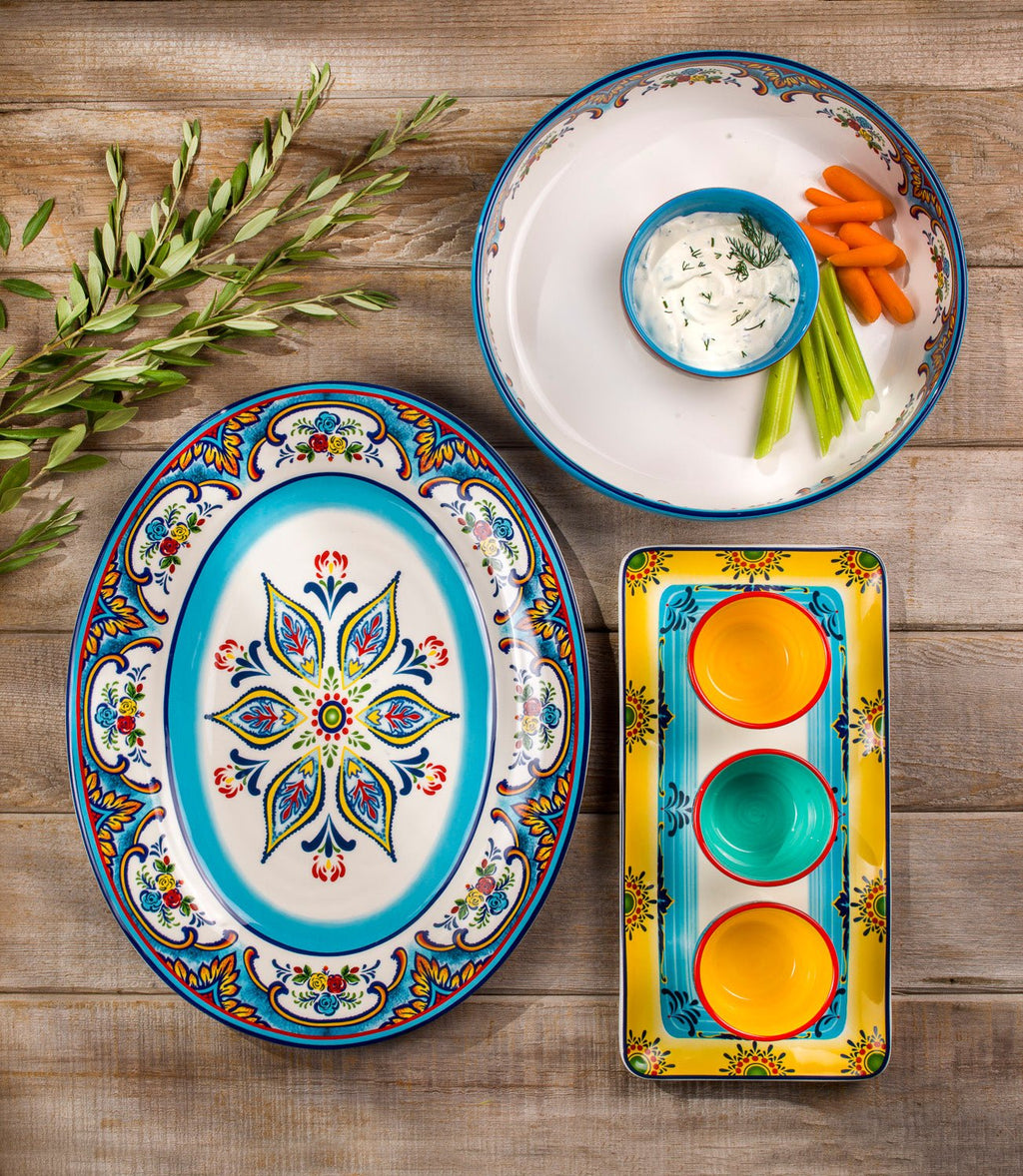 Zanzibar 18'' Large Oval Serving Platter - Che Cose Belle