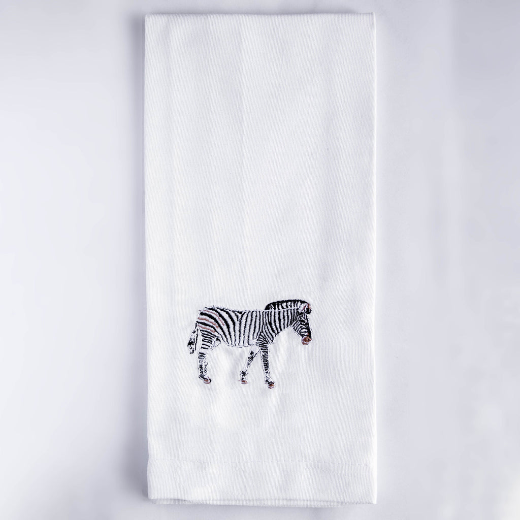 African Wildlife Cotton Tea Towels - Handmade Kitchen Gift