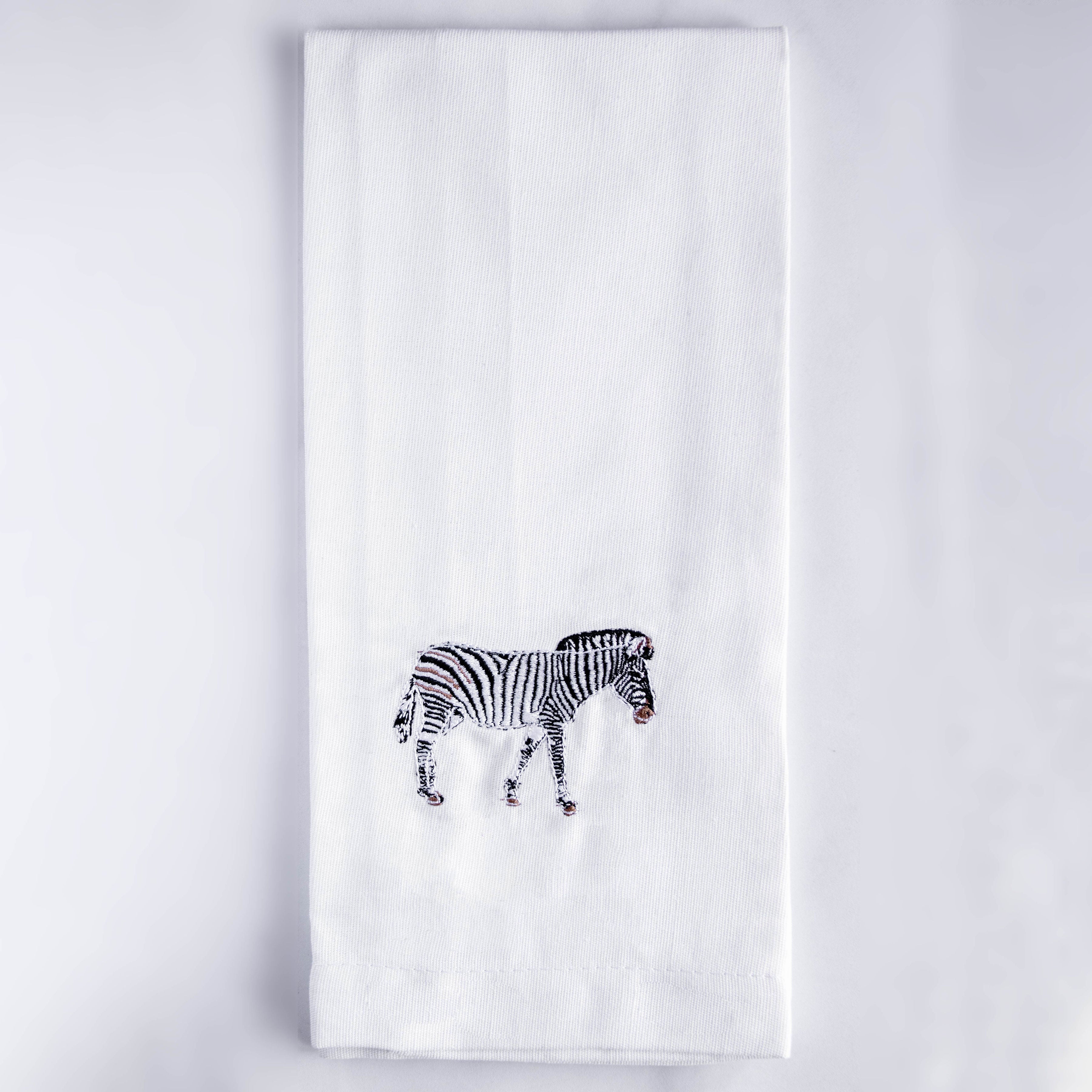 African Wildlife Cotton Tea Towels - Handmade Kitchen Gift