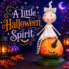 A Little Halloween Spirit Figurine by Lori Mitchell *NEW FOR 2025* - Che Cose Belle