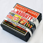 A Little Naughty: Vintage Burlesque Drink Coaster Set - Che Cose Belle