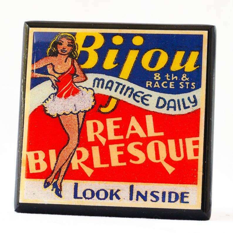 A Little Naughty: Vintage Burlesque Drink Coaster Set - Che Cose Belle