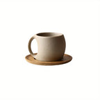 Elegant Ceramic Mug & Saucer Set | 7oz Modern Eco Drinkware