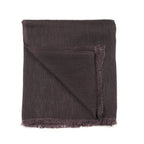 Coco Brown Hand Woven Linen Silk Blend Scarf