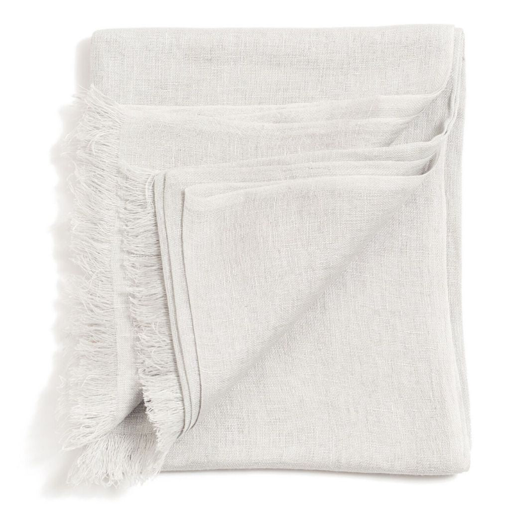 Coco Brown Hand Woven Linen Silk Blend Scarf