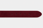 The Bari Burgundy Suede Leather Belt