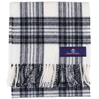 Merino Lambswool Tartan Scarf - Dress Grey Stewart