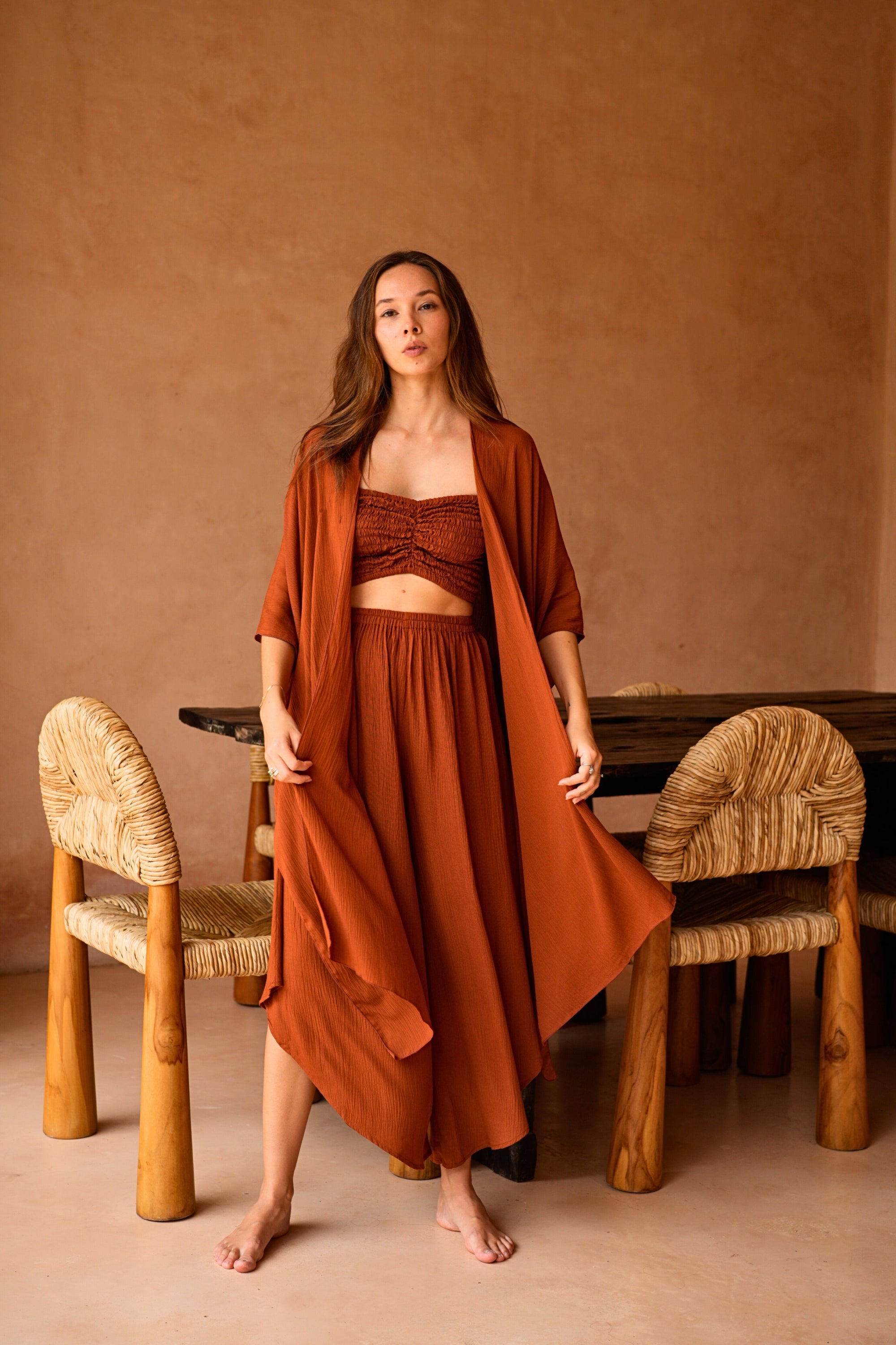 Kaia Flowy Kimono Wrap Duster