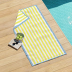 Oversized Striped Border Cabana Beach Towel - Santa Cruz