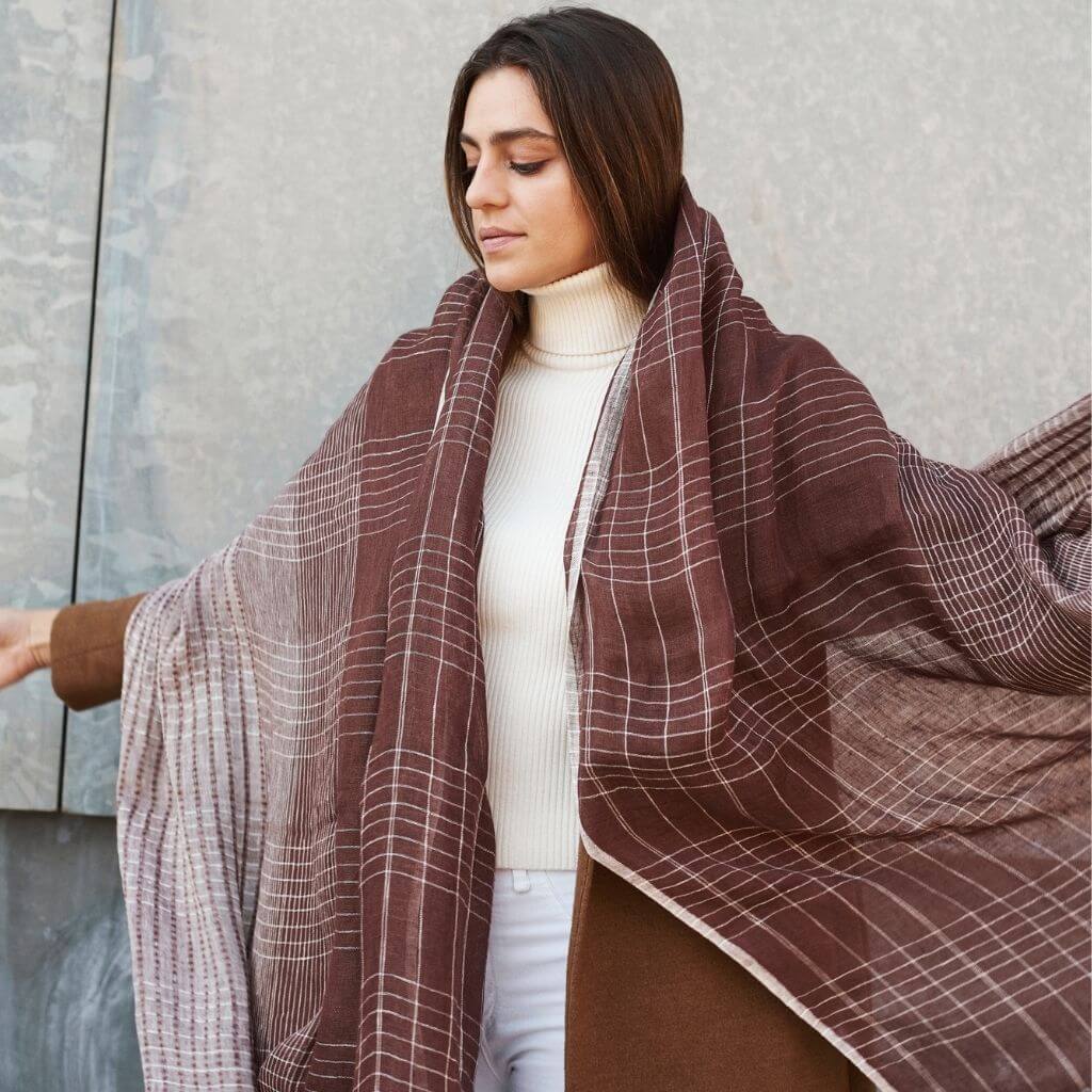 Auro Handwoven Linen Scarf