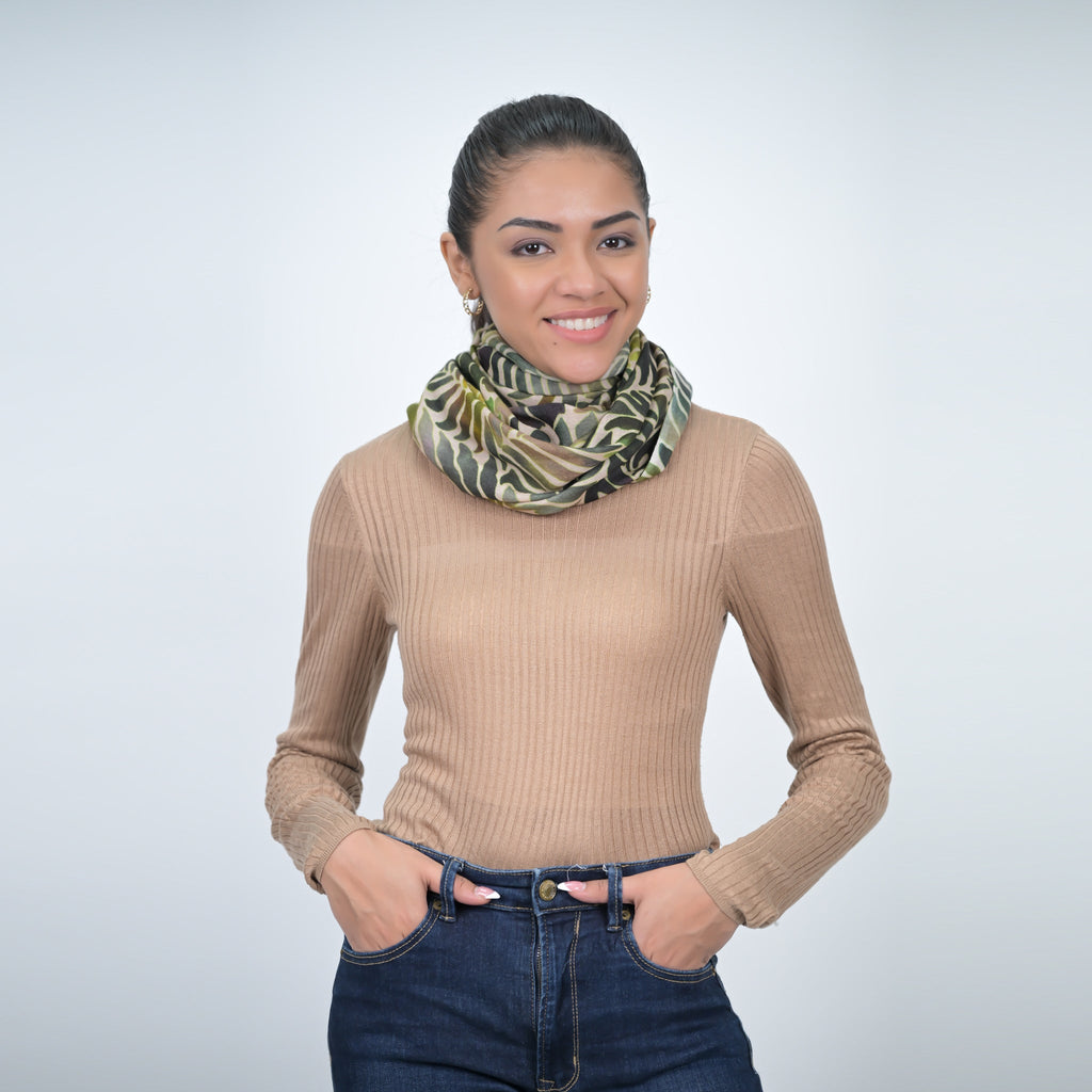 Fern Wool Twill Scarf - Moss Green