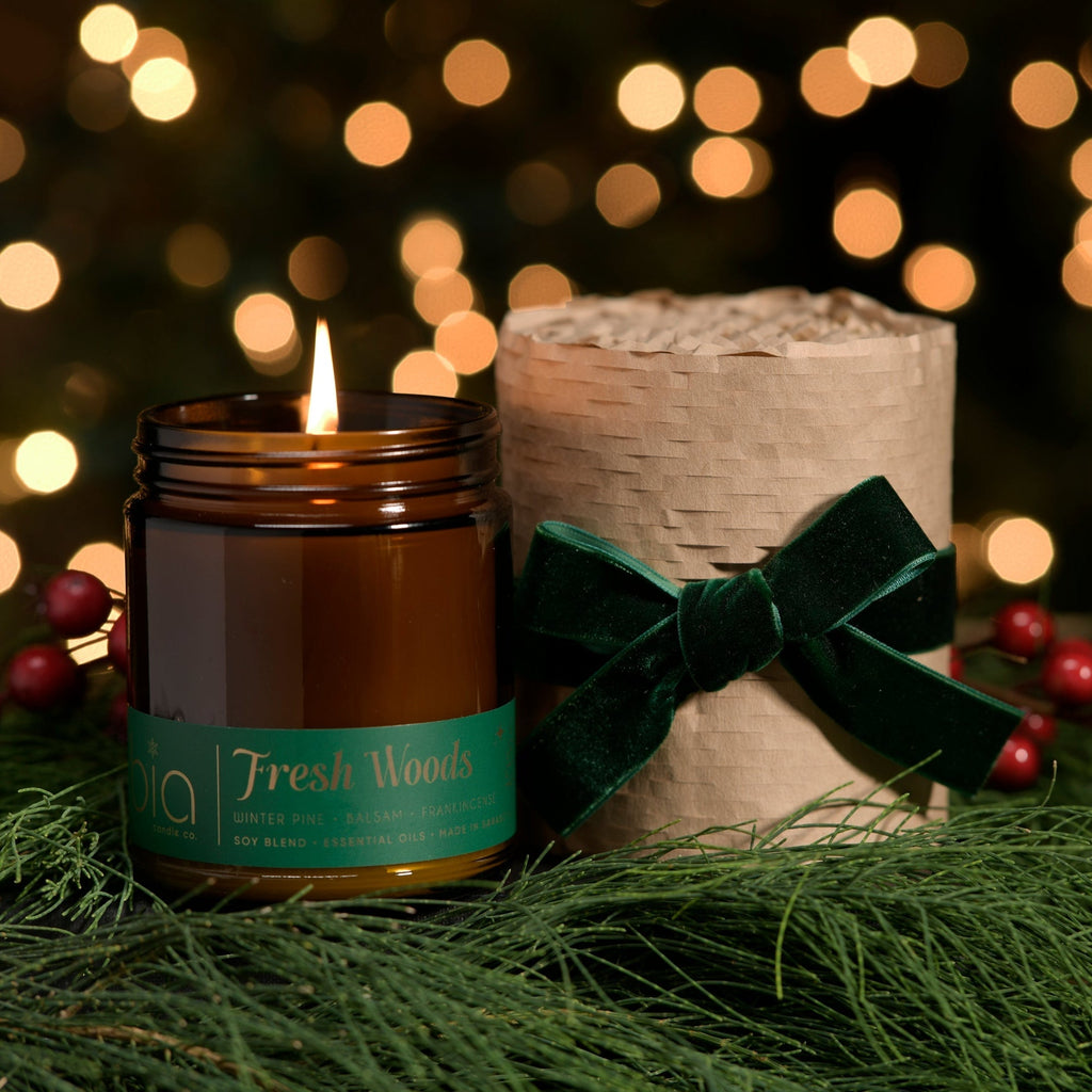 Fresh Woods Holiday Soy Blend Candle — Christmas Tree, Pine & Balsam