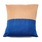Aakar Mor Color Block Mulberry Silk Pillow - Che Cose Belle