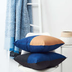Aakar Mor Color Block Mulberry Silk Pillow - Che Cose Belle