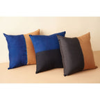 Aakar Mor Color Block Mulberry Silk Pillow - Che Cose Belle
