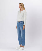 Lovervet by VERVET High Rise Mild Barrel Jeans: Her Possession