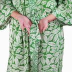 Handmade Batik Robe/ Kimono, Cotton Coffee Leaf