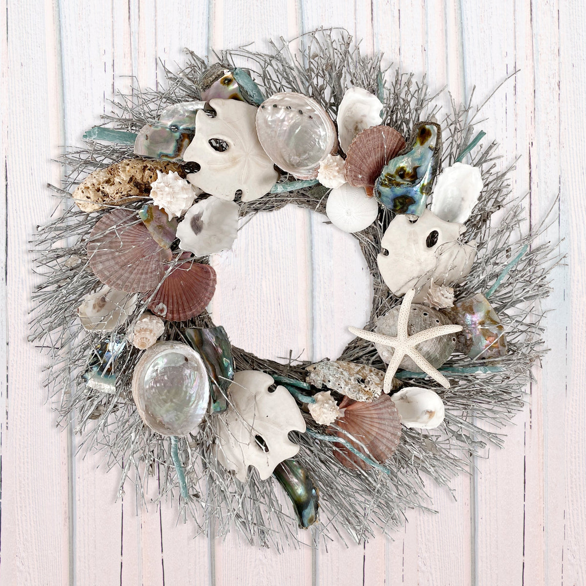 Abalone and Sand Dollar Wreath - Che Cose Belle