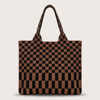 Classic Checkered Skinny Tote