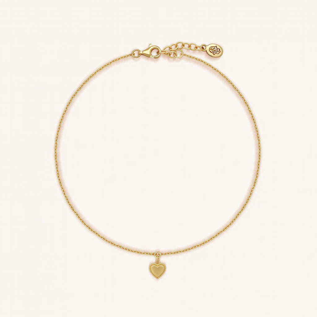 Absolute Confidence Heart Anklet - Che Cose Belle