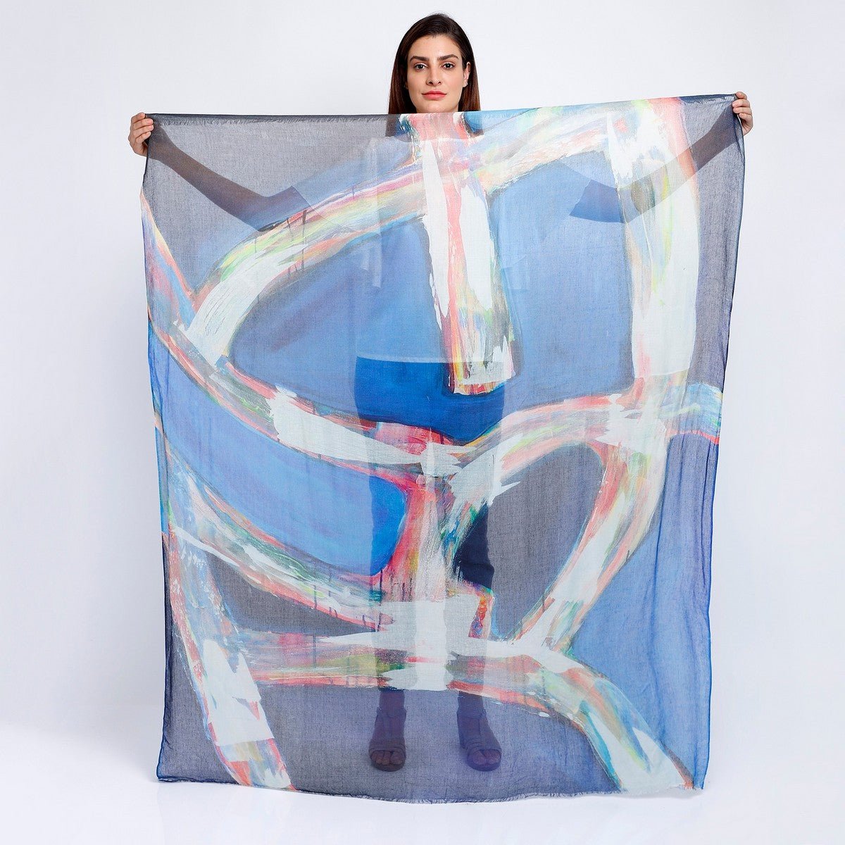 Abstract Blue Scarf - Che Cose Belle