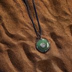 Abundant Energy - Jade Evil Eye Black String Necklace - Che Cose Belle