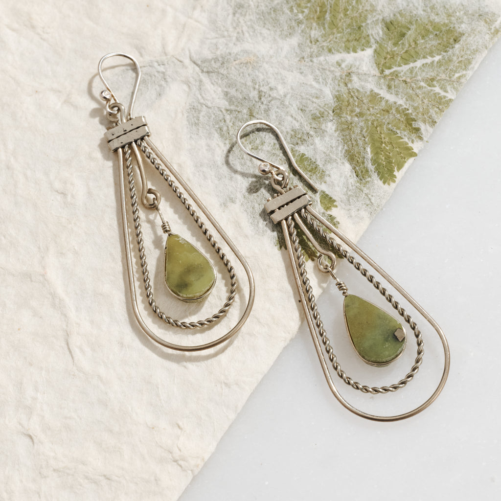 Ayni Serpentine Stone Earrings