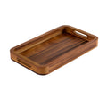 Acacia Wood Serving Tray 15x9 Medium Rectangular Solid Bottom Serving Platter - Che Cose Belle