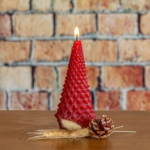 Accent Sculpted Tree Candle - Spicy Apple - Che Cose Belle