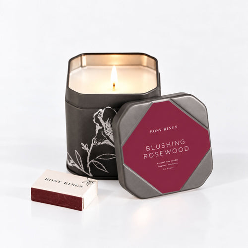 Accent Tin Candle - Blushing Rosewood - Che Cose Belle
