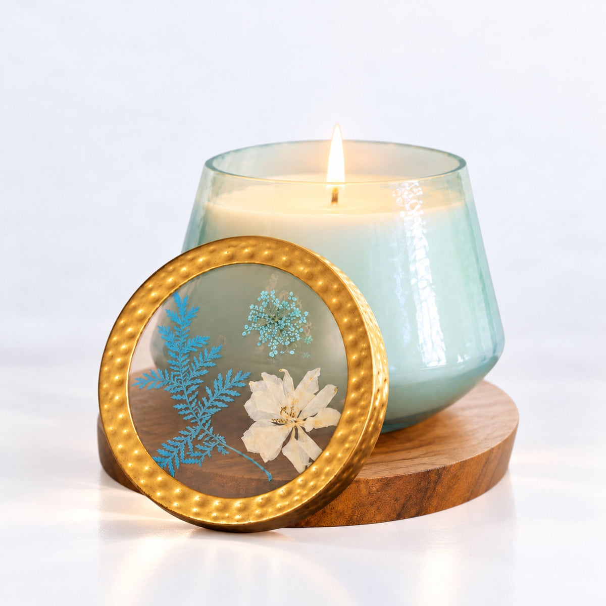 Accent Watercolor Pressed Floral Candle - Pacific Coast - Che Cose Belle