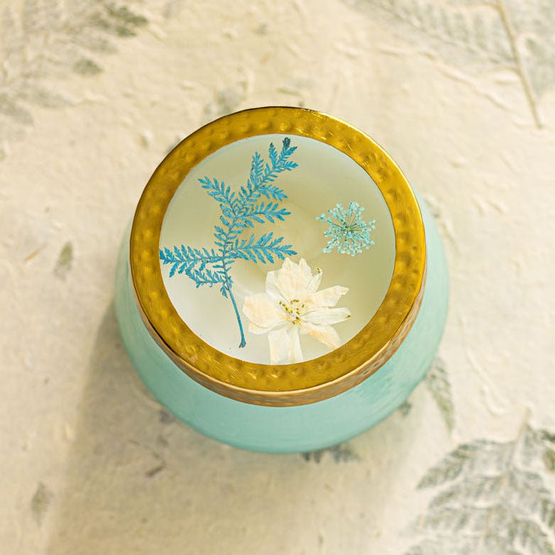 Accent Watercolor Pressed Floral Candle - Pacific Coast - Che Cose Belle
