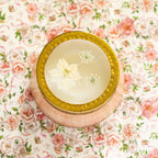Accent Watercolor Pressed Floral Candle - Rose + Oud - Che Cose Belle