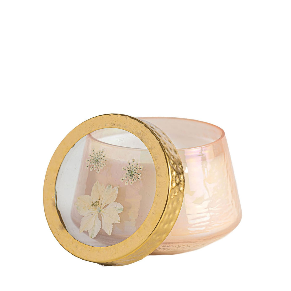 Accent Watercolor Pressed Floral Candle - Rose + Oud - Che Cose Belle