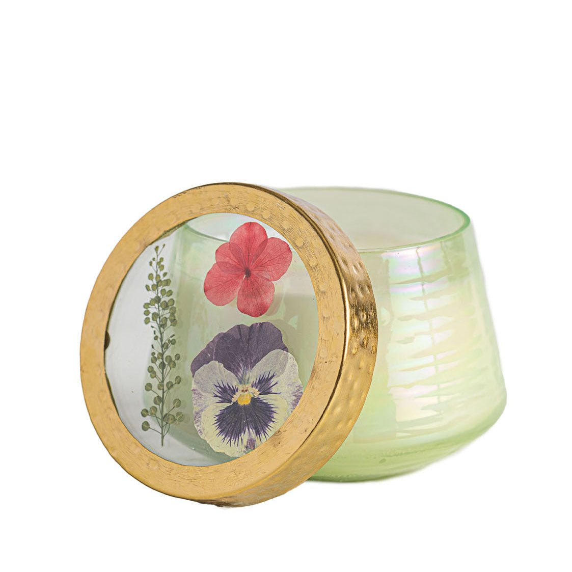 Accent Watercolor Pressed Floral Candle - Tomato Vine - Che Cose Belle