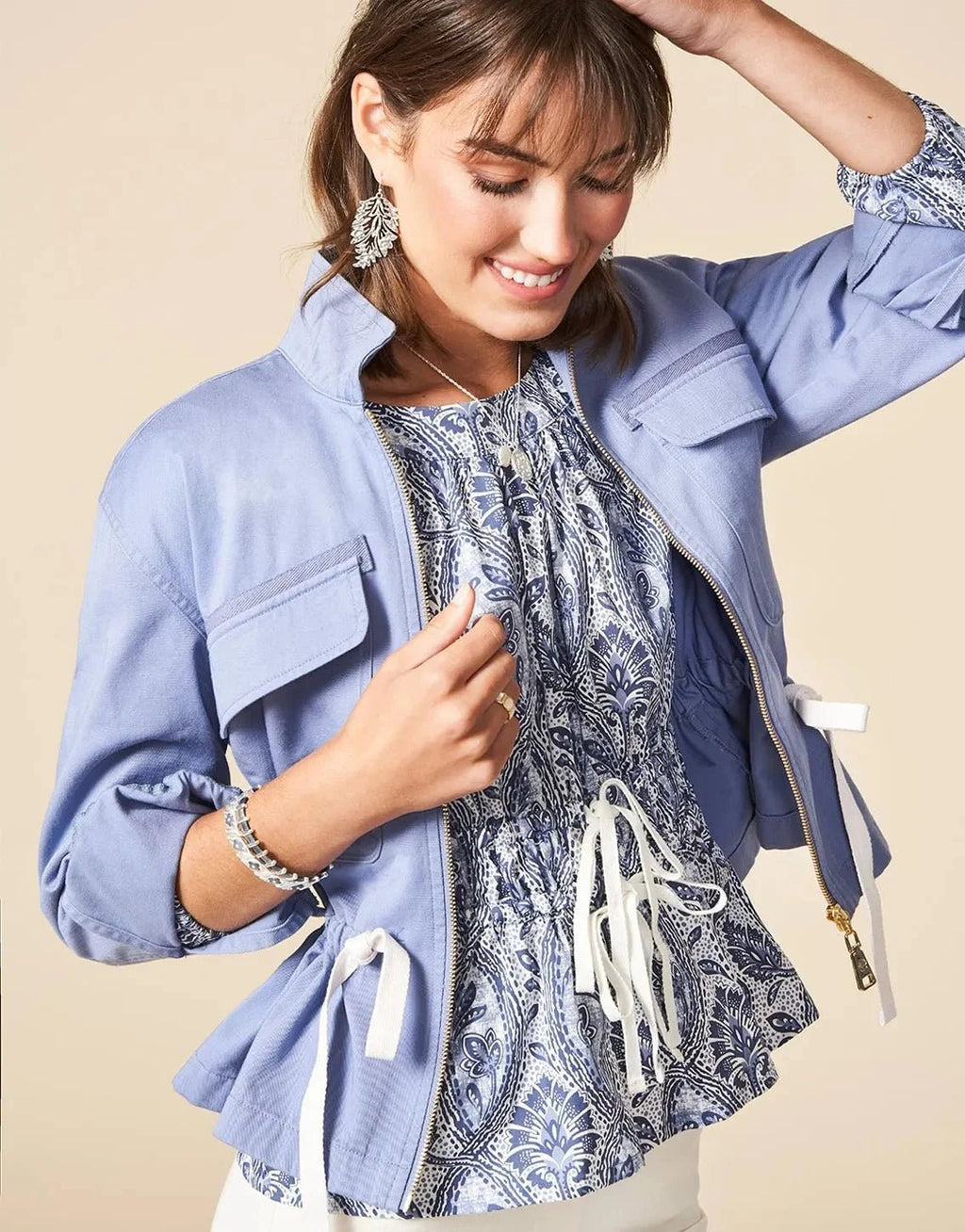 Adia Twill Jacket Coastal Blue - Che Cose Belle