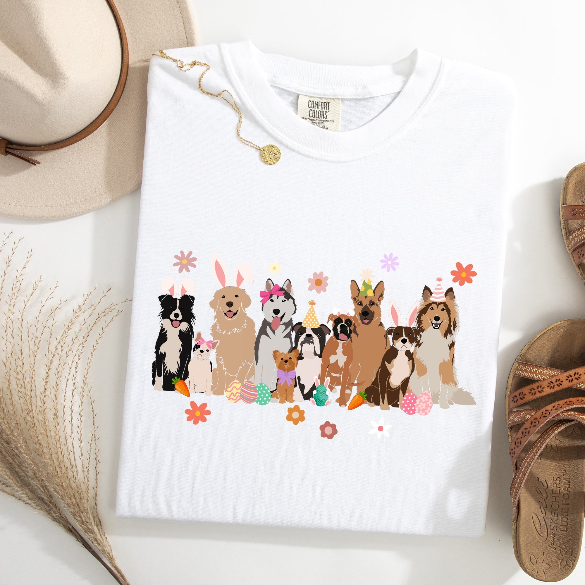 Adorable Dogs, Easter, Bunny, Jesus, Rabbit, Holiday Tshirt Comfort Colors T-Shirt - Che Cose Belle
