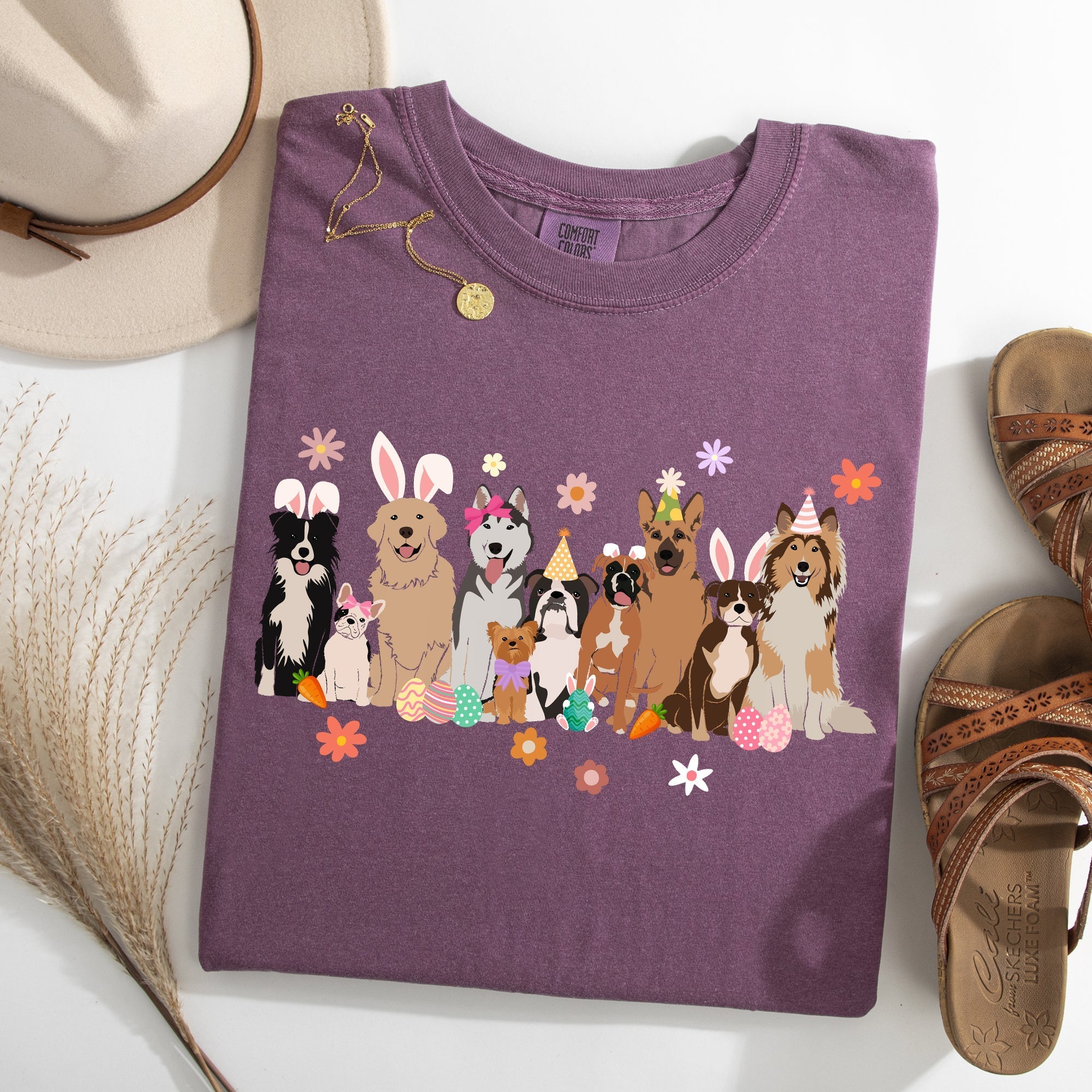 Adorable Dogs, Easter, Bunny, Jesus, Rabbit, Holiday Tshirt Comfort Colors T-Shirt - Che Cose Belle