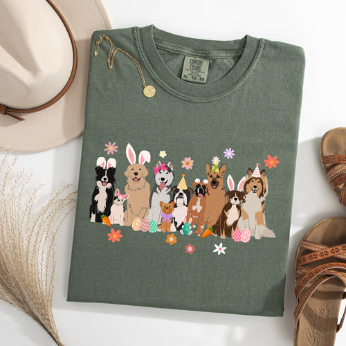 Adorable Dogs, Easter, Bunny, Jesus, Rabbit, Holiday Tshirt Comfort Colors T-Shirt - Che Cose Belle