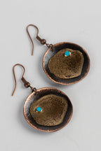 Adrift - Hammered Copper Earrings - Che Cose Belle