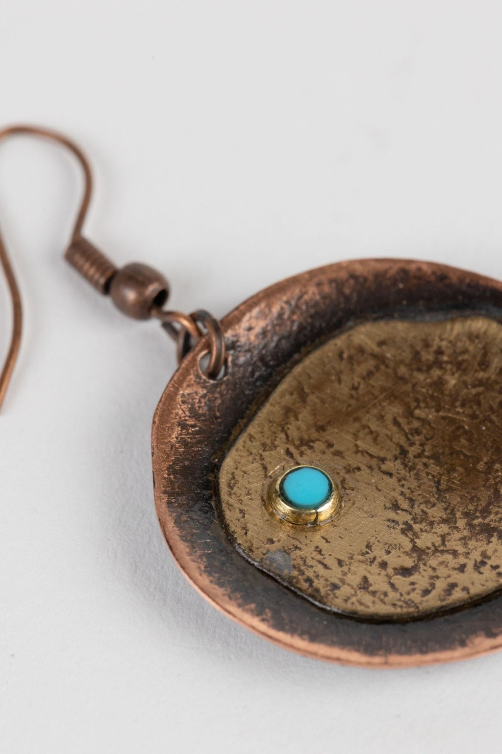 Adrift - Hammered Copper Earrings - Che Cose Belle