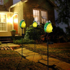 Afirst Solar Frog Garden Stake Lights Hand Blown Glass Decorative Garden Pathway Lights Outdoor Waterproof Animal Glass Stakes - Che Cose Belle