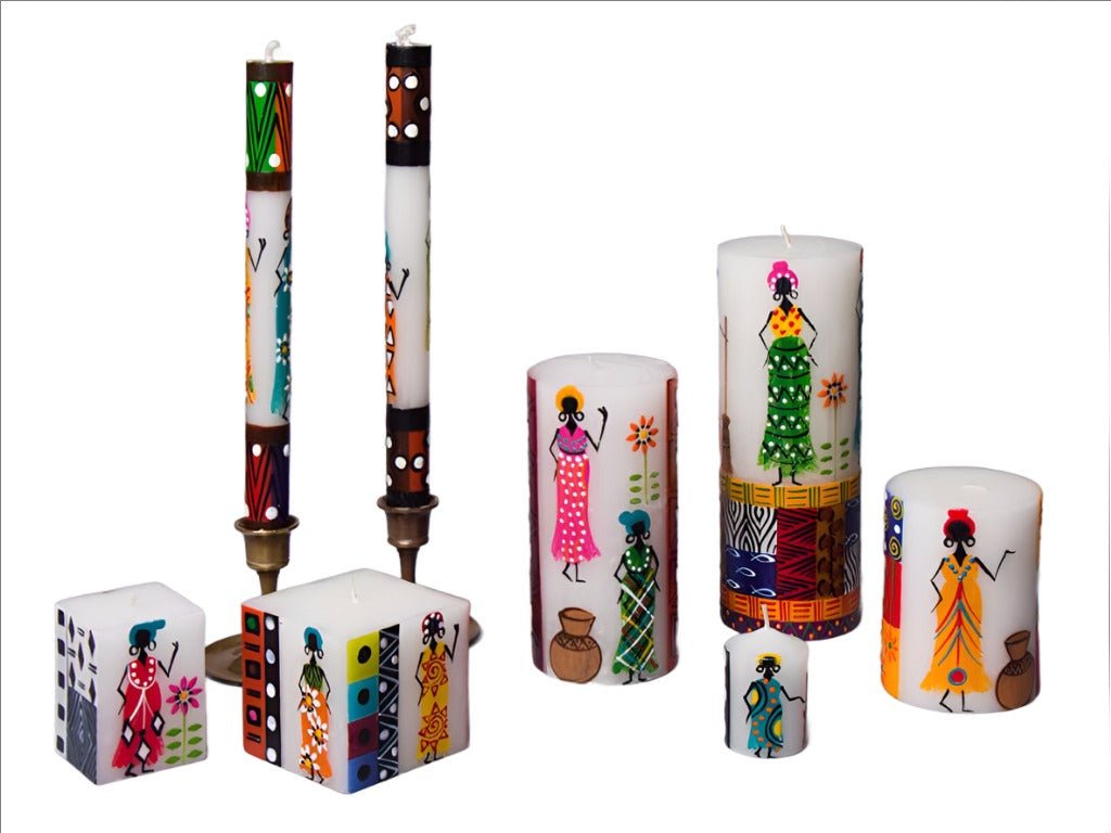 African Ladies Painted Candles - Che Cose Belle