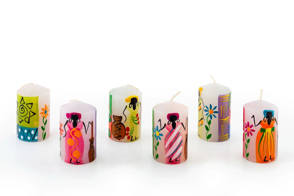 African Ladies Painted Candles - Che Cose Belle