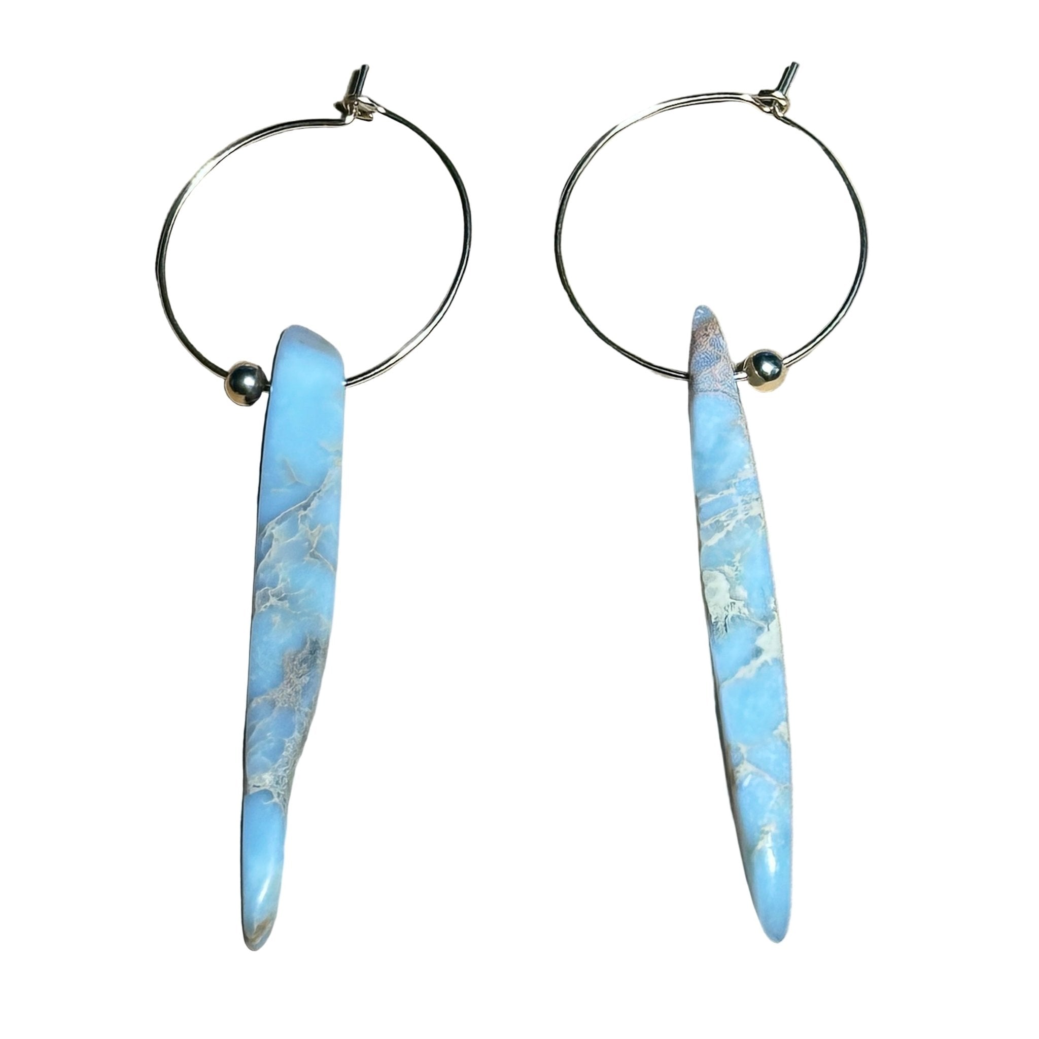 African Opal Spear Bertoni Earrings - 14k Gold Filled Sterling Silver - Che Cose Belle