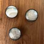 White & Grey Agate Cabinet Knob