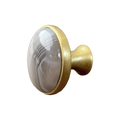 White & Grey Agate Cabinet Knob