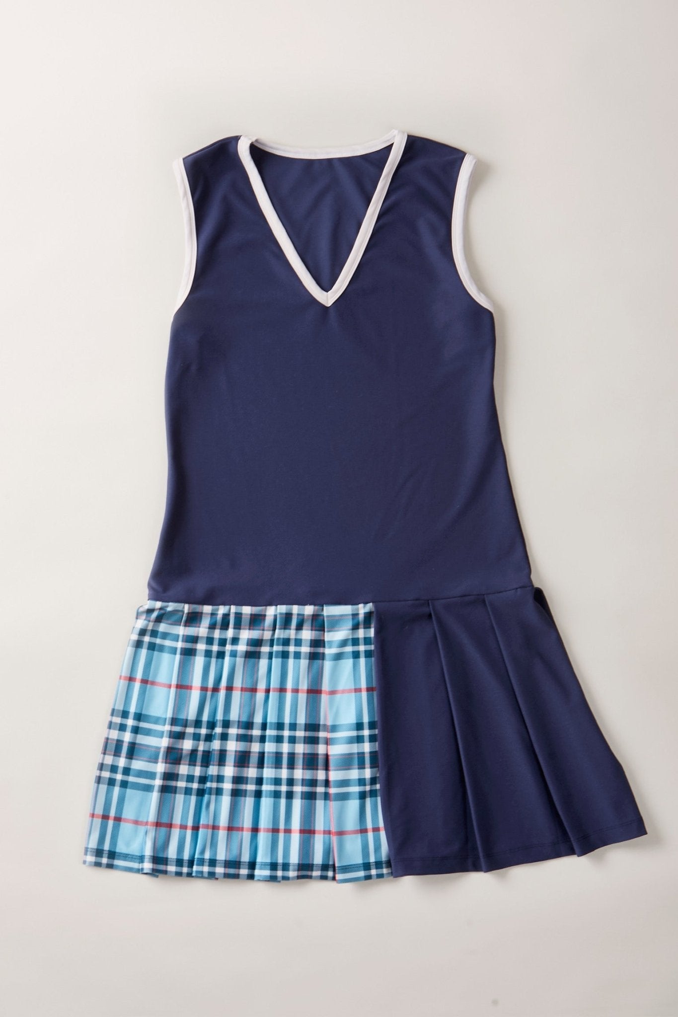 AGGIE BLUE PLAID DRESS - Che Cose Belle