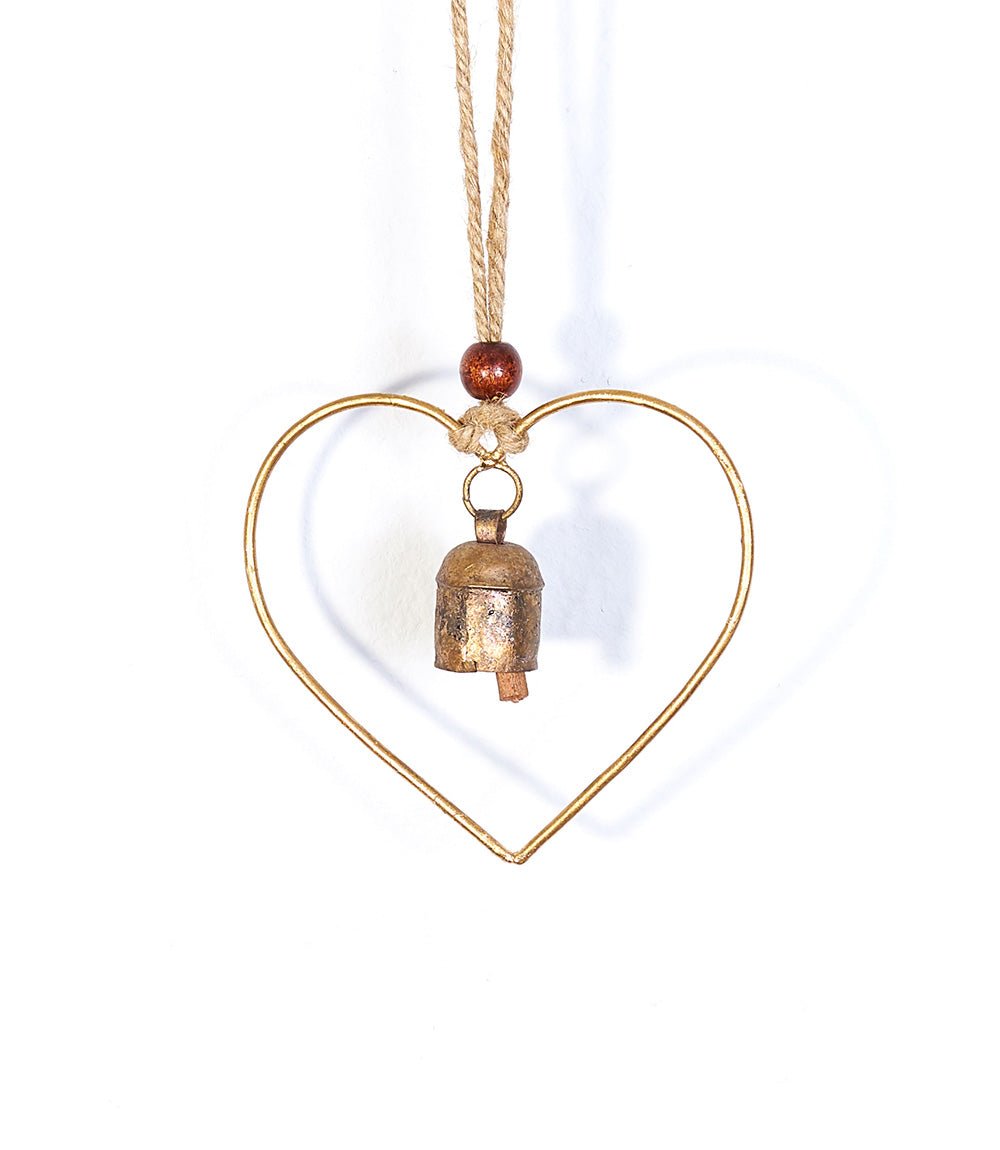 Air Element Heart Bell Wind Chime - Fair Trade Garden - Che Cose Belle