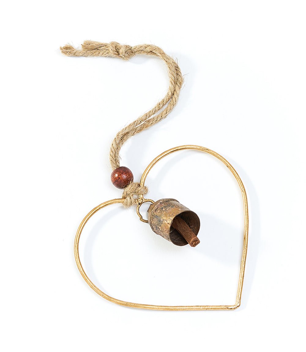 Air Element Heart Bell Wind Chime - Fair Trade Garden - Che Cose Belle